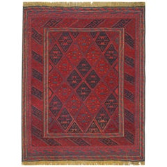 wool traditional area rugs Traditional Deep Red Rugs Square Turkmen Rug Handmade Carpet Oriental Rug
