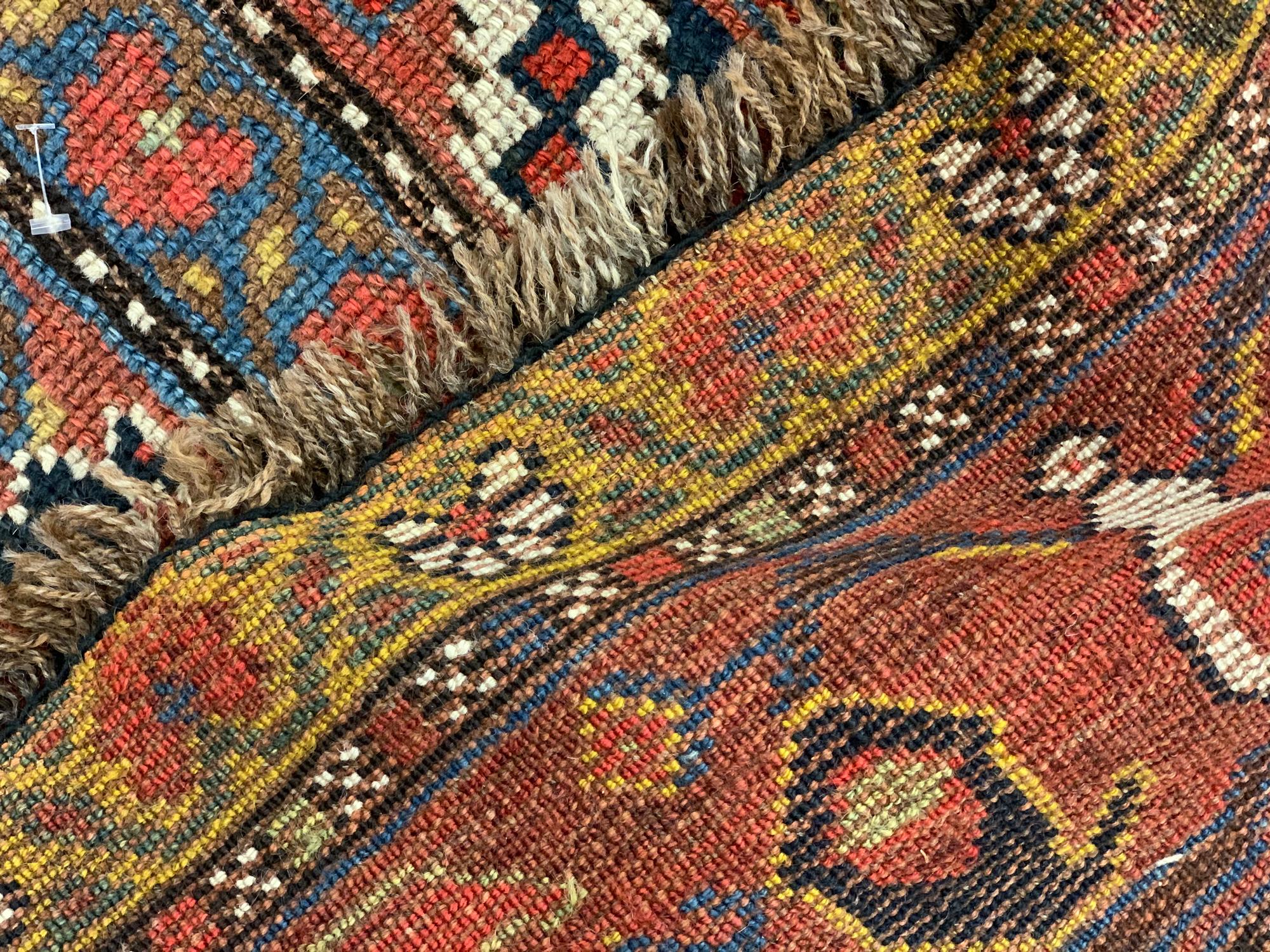 Handgefertigter orientalischer Teppich aus Wolle, traditioneller rostfarbener Paisley-Teppich im Angebot 3
