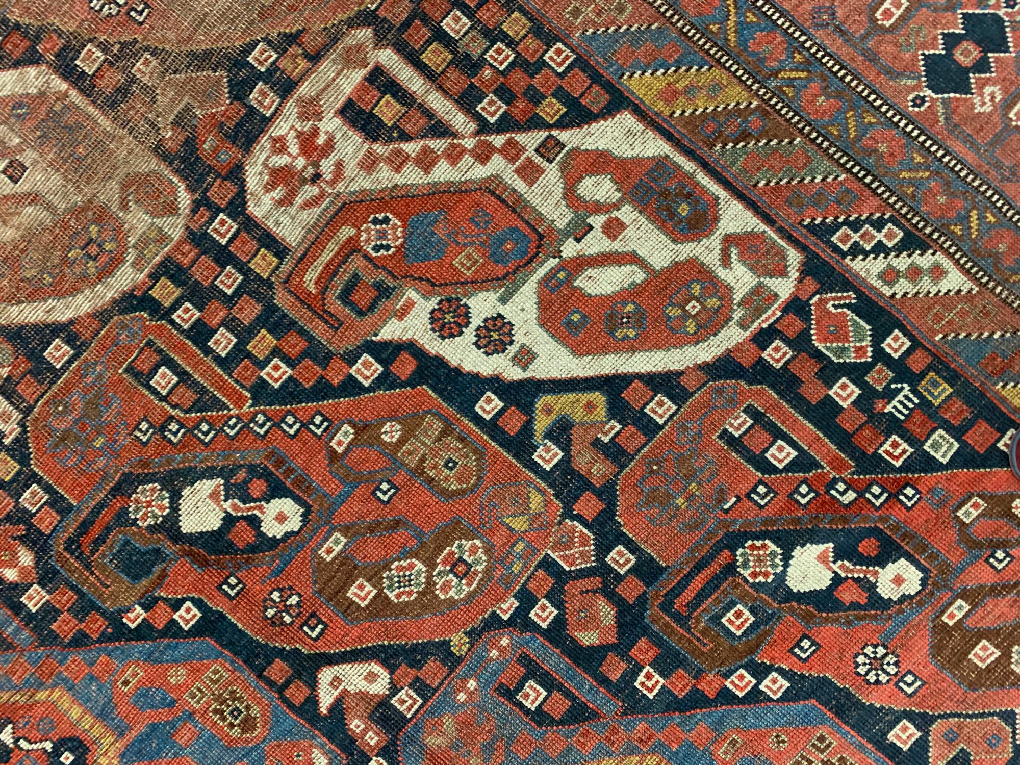 Handgefertigter orientalischer Teppich aus Wolle, traditioneller rostfarbener Paisley-Teppich im Zustand „Hervorragend“ im Angebot in Hampshire, GB