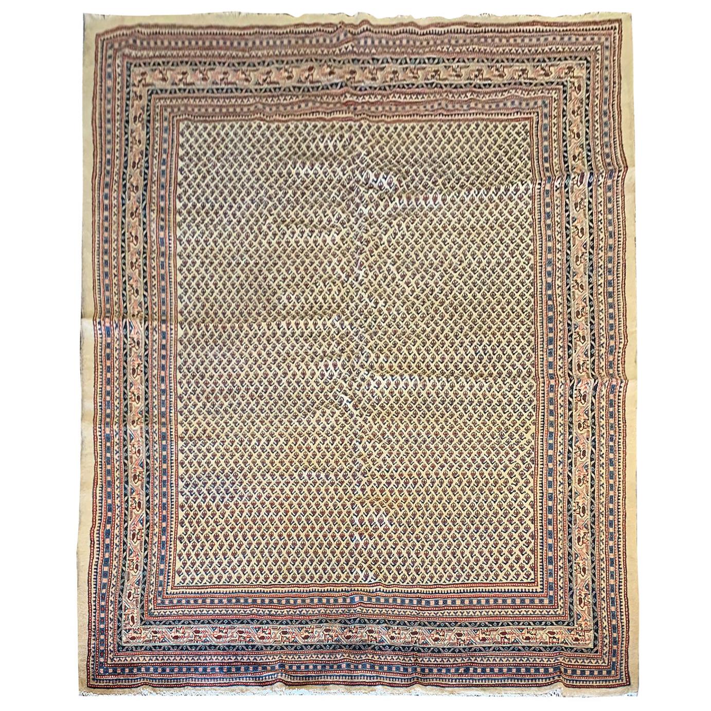 Oriental  Rug Handmade Carpet Traditional Wool All Over Paisley Area Rug For Sale