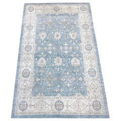 Handmade Oushak Style Pakistan Hand Knotted Wool Rug 5.8 by 8.10