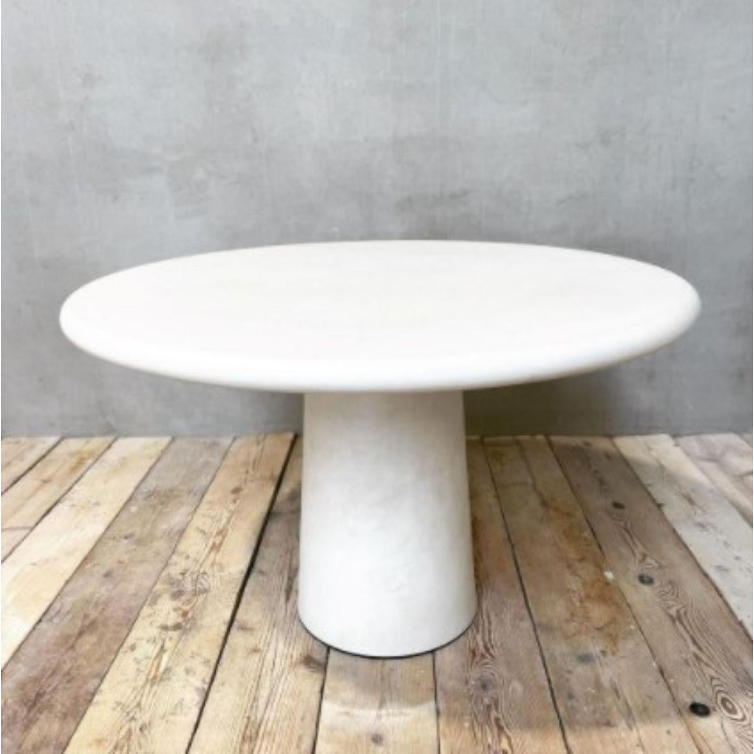 Contemporary Handmade Outdoor Round Dining Table 120 by Philippe Colette