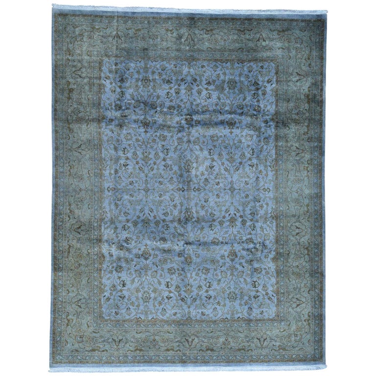 Handmade Overdyed Persian Tabriz 300kpsi Vintage Oriental Rug For - Overdyed Persian Rug Handmade Overdyed Persian Tabriz 300kpsi Vintage Oriental Rug For - Overdyed Persian Rug