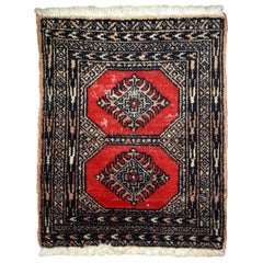 Handmade Pakistani Lahore Berber Rug, 1970s, 1C635