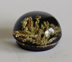 Handmade Paperweight Encased and Suspended Real Country Grasses, 20th Century