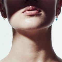 Handmade Paraïba Tourmaline White Diamond Charm