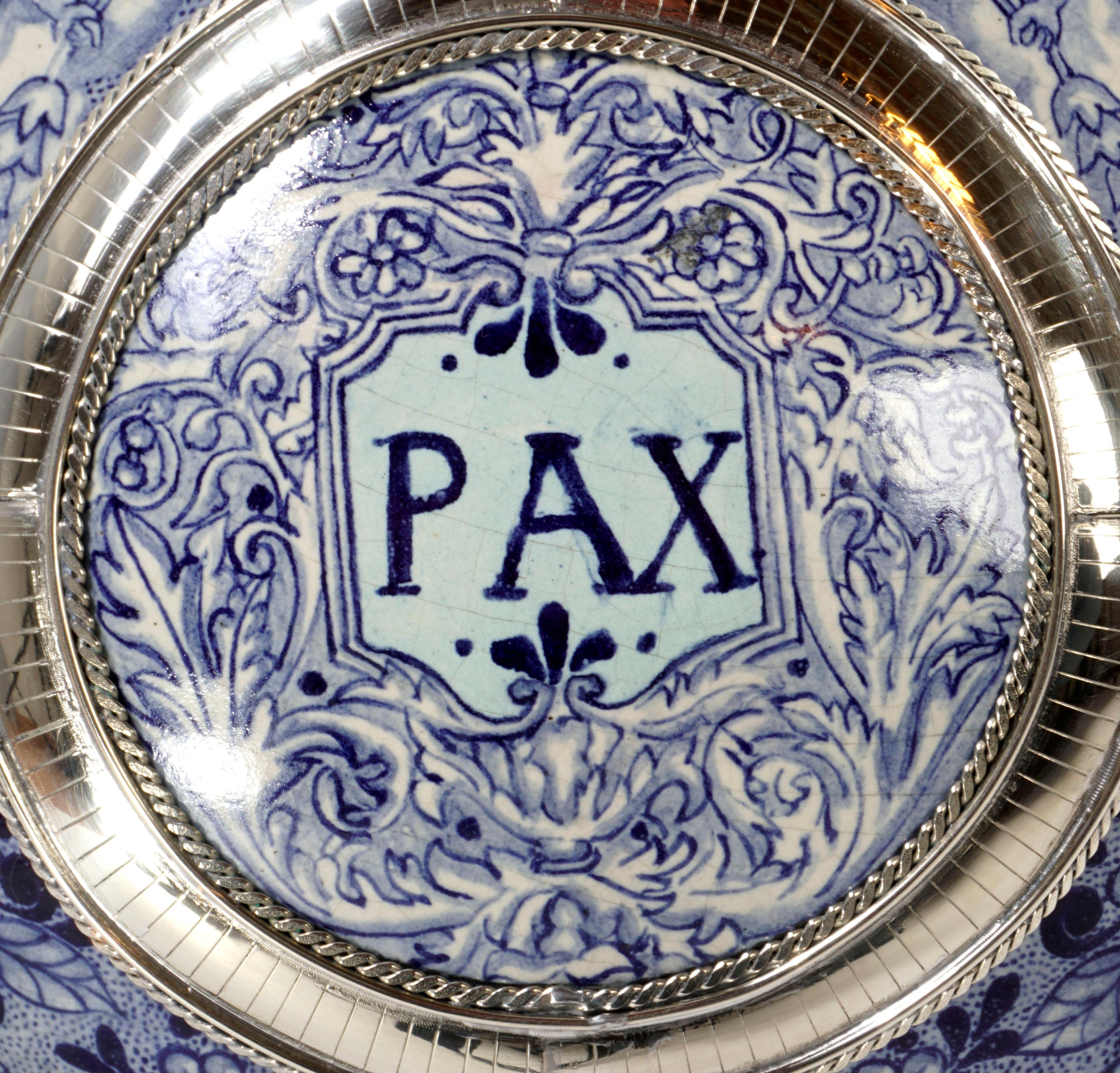 Handmade Pax Cherubs Jar, Ceramic and White Metal ‘Alpaca’, One of a Kind (Sonstiges)