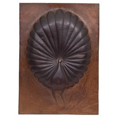 Handmade Peacock hammered into a sheet of Copper .African  1970s