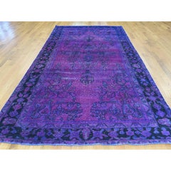 Handmade Persian Lilihan Vintage Wide Runner Overdyed Rug