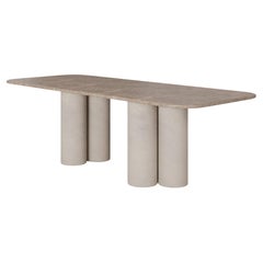Handmade Petra Dining Table with Cylindrical Marble Legs by Nolita Harbour