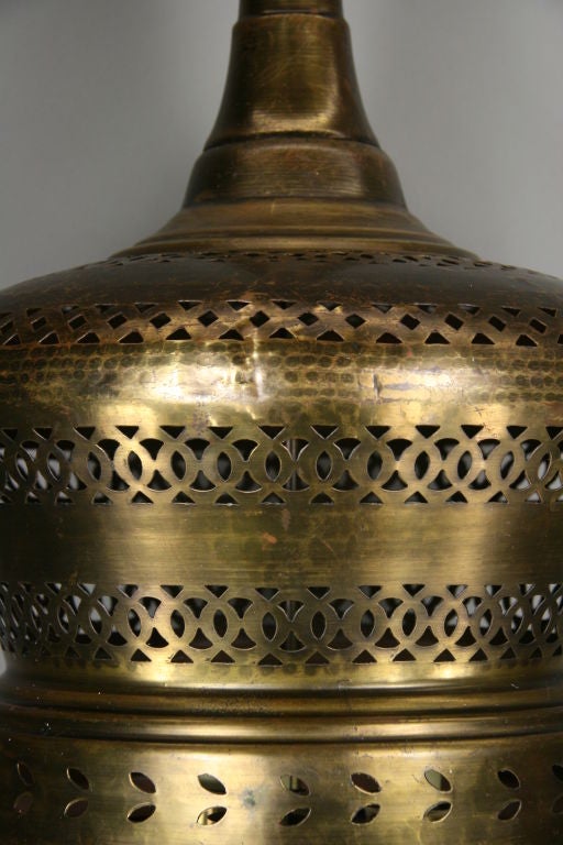 Mid-20th Century Mid Century  Pierced Brass  Bell Lantern