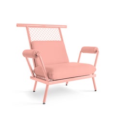 Handmade Pink PK6 Armchair Carbon Steel Structure & Metal Mesh by Paulo Kobylka