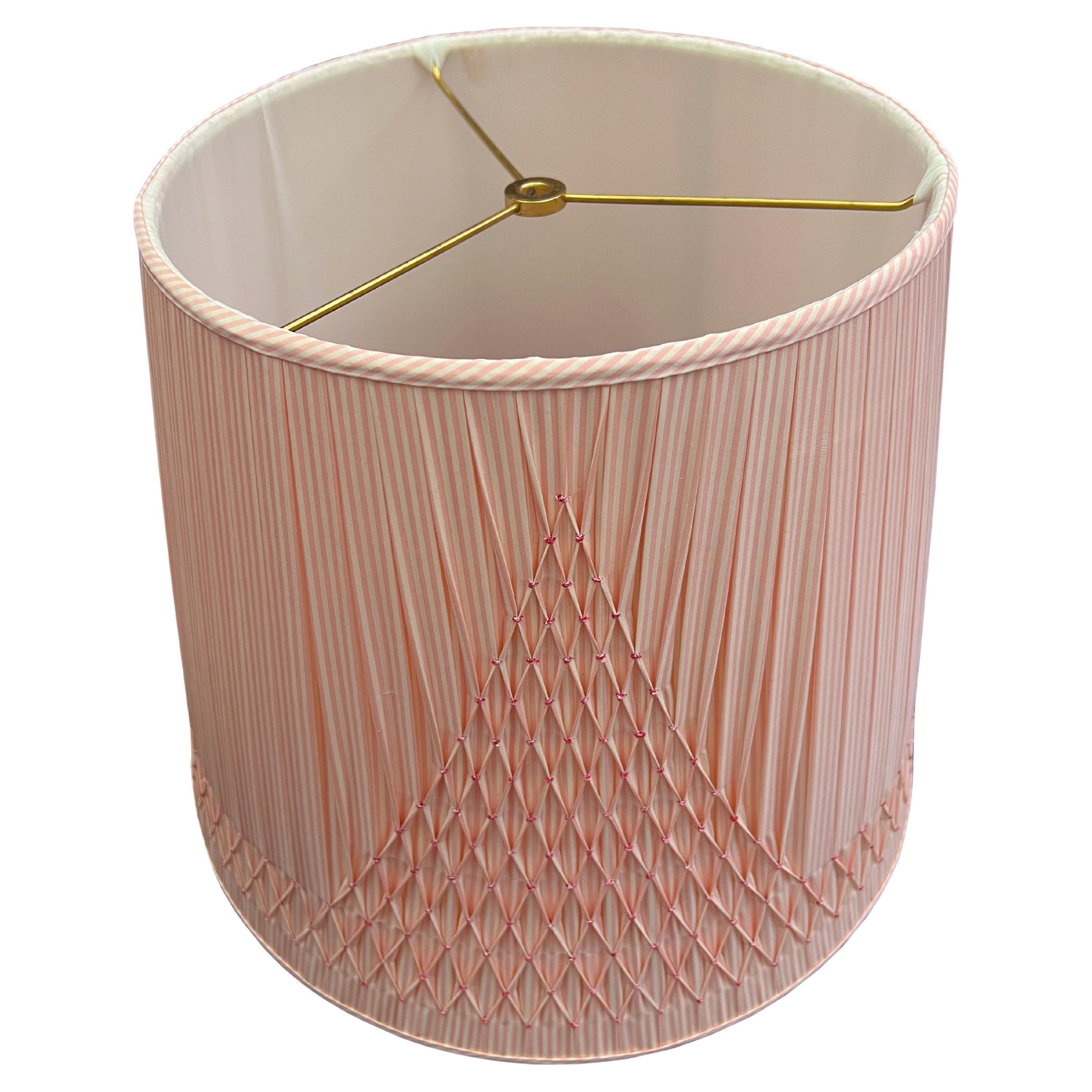 pink pleated lamp shade