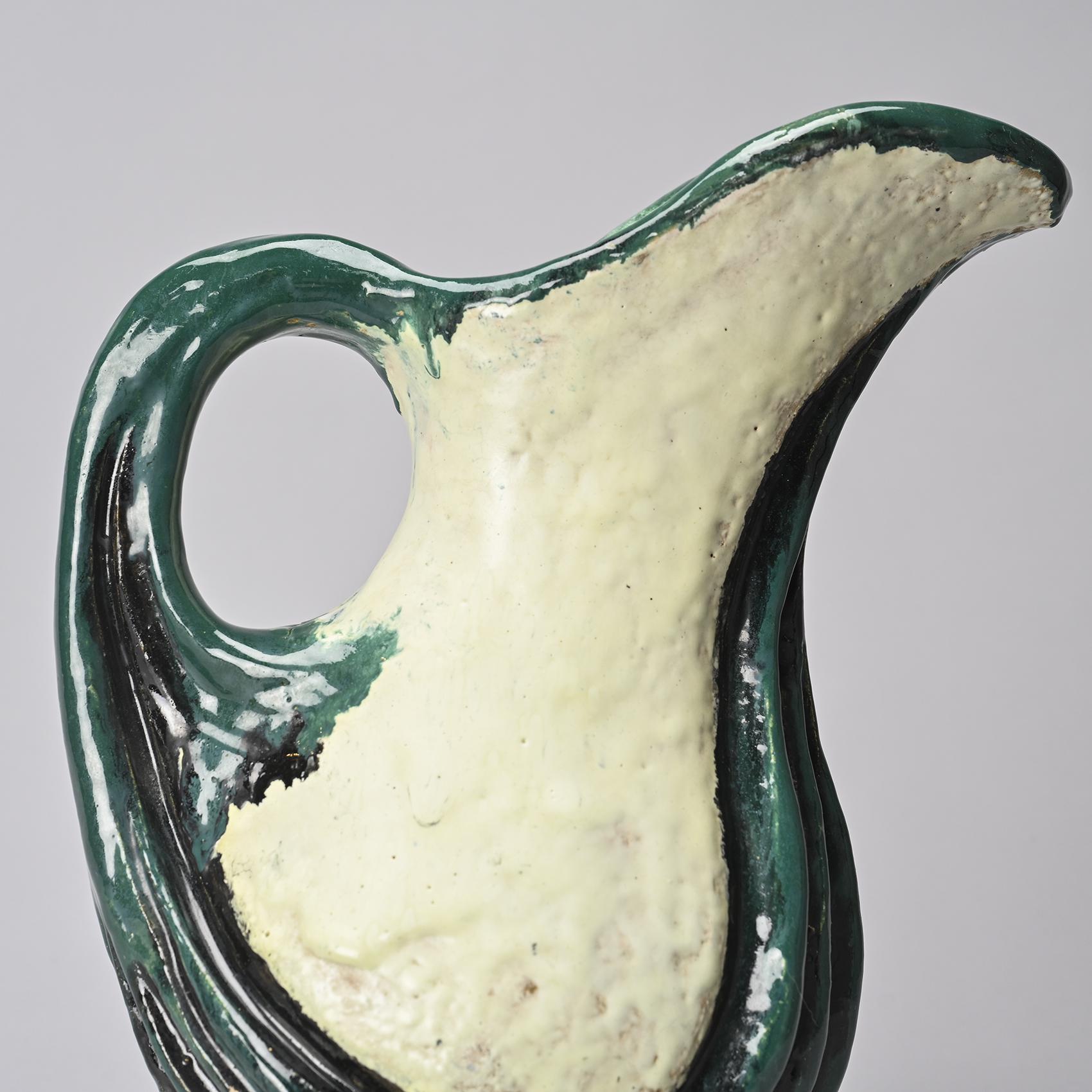 Handmade Pitcher by Alice Colonieu, circa 1965 For Sale 3
