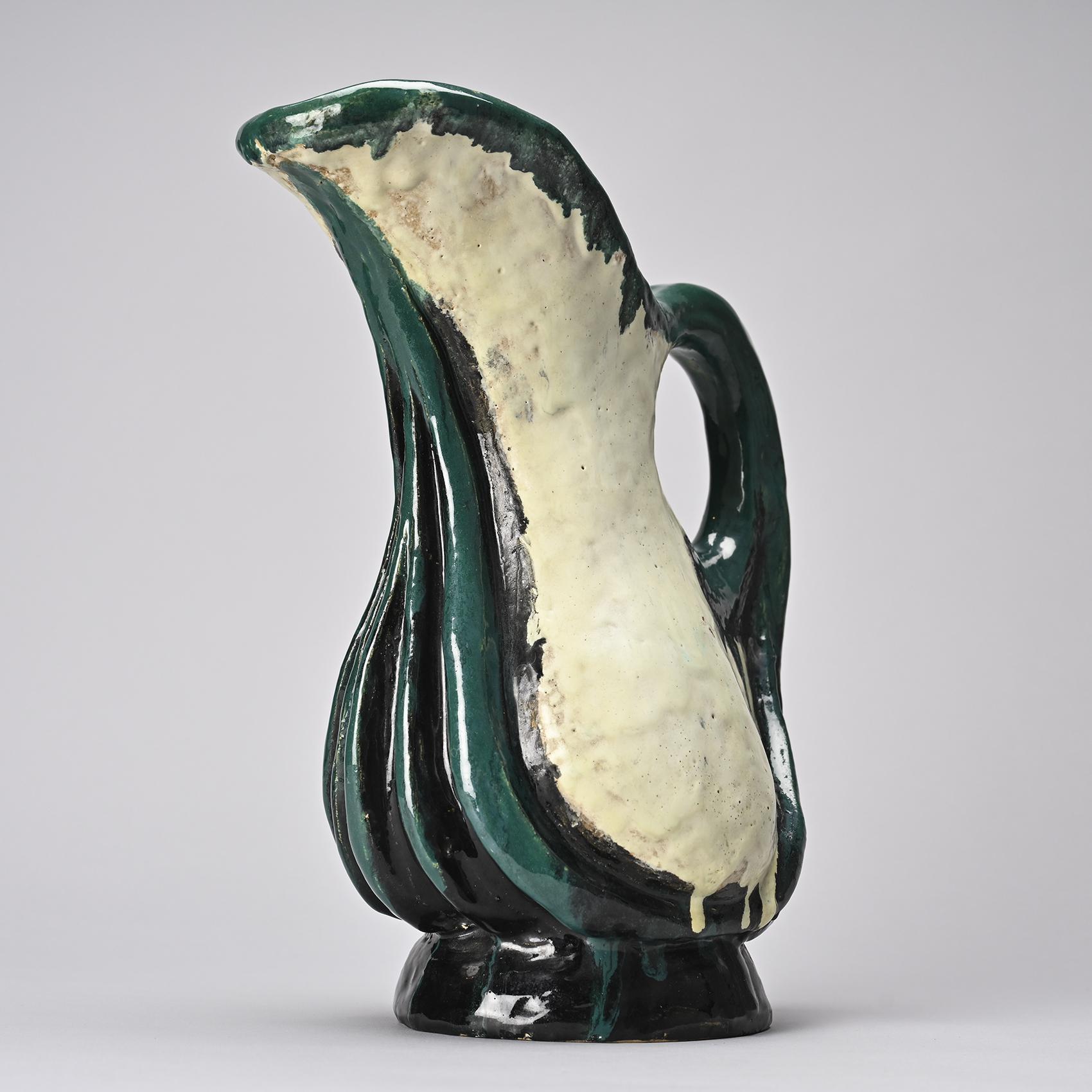 Mid-Century Modern Handmade Pitcher by Alice Colonieu, circa 1965 For Sale