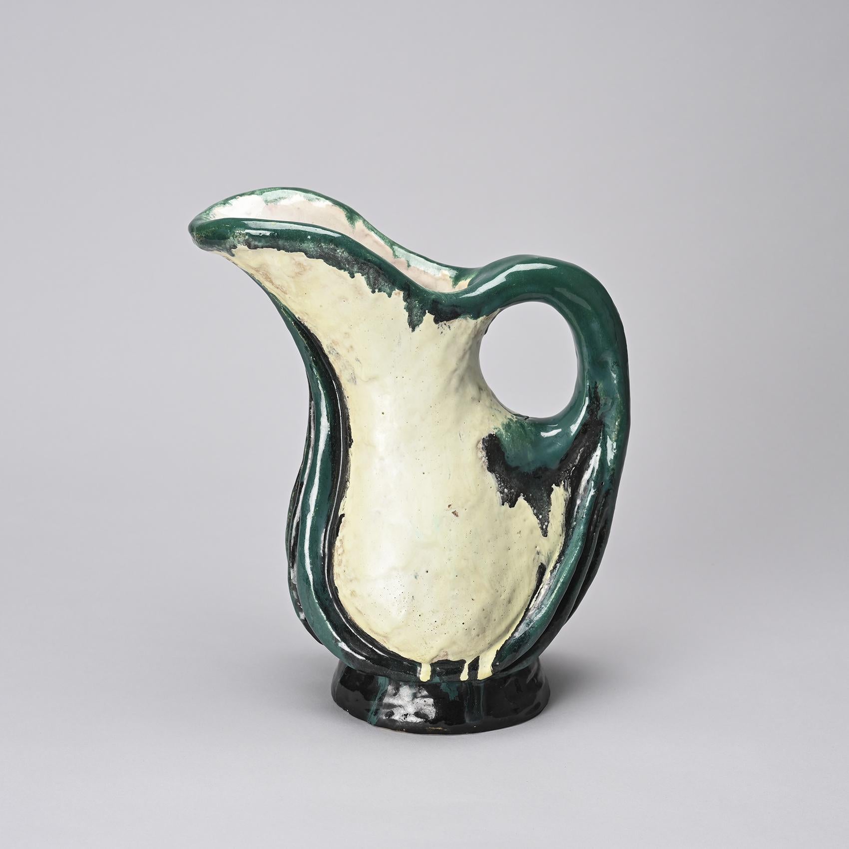 20th Century Handmade Pitcher by Alice Colonieu, circa 1965 For Sale