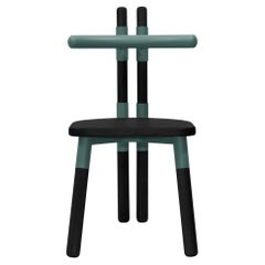 Handmade PK12 Chair, Carbon Steel Structure, Ebonized Wood Legs by Paulo Kobylka