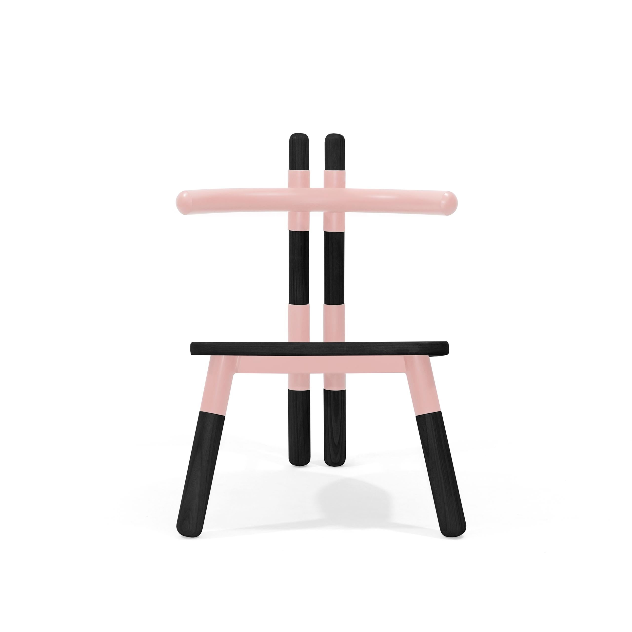 Modern Handmade PK13 Armchair, Steel Structure and Ebonized Wood Legs by Paulo Kobylka For Sale