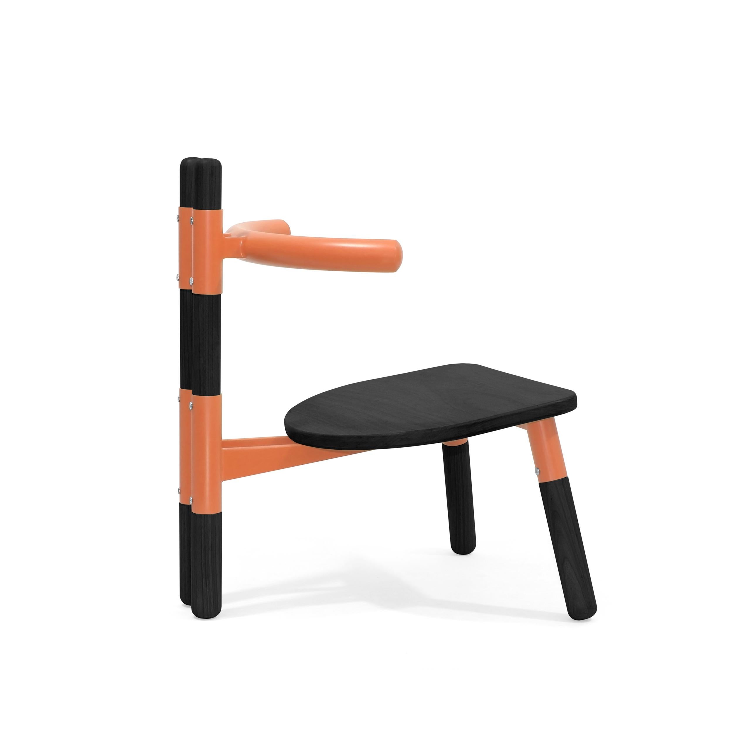 Handmade PK13 Armchair, Steel Structure and Ebonized Wood Legs by Paulo Kobylka For Sale 1