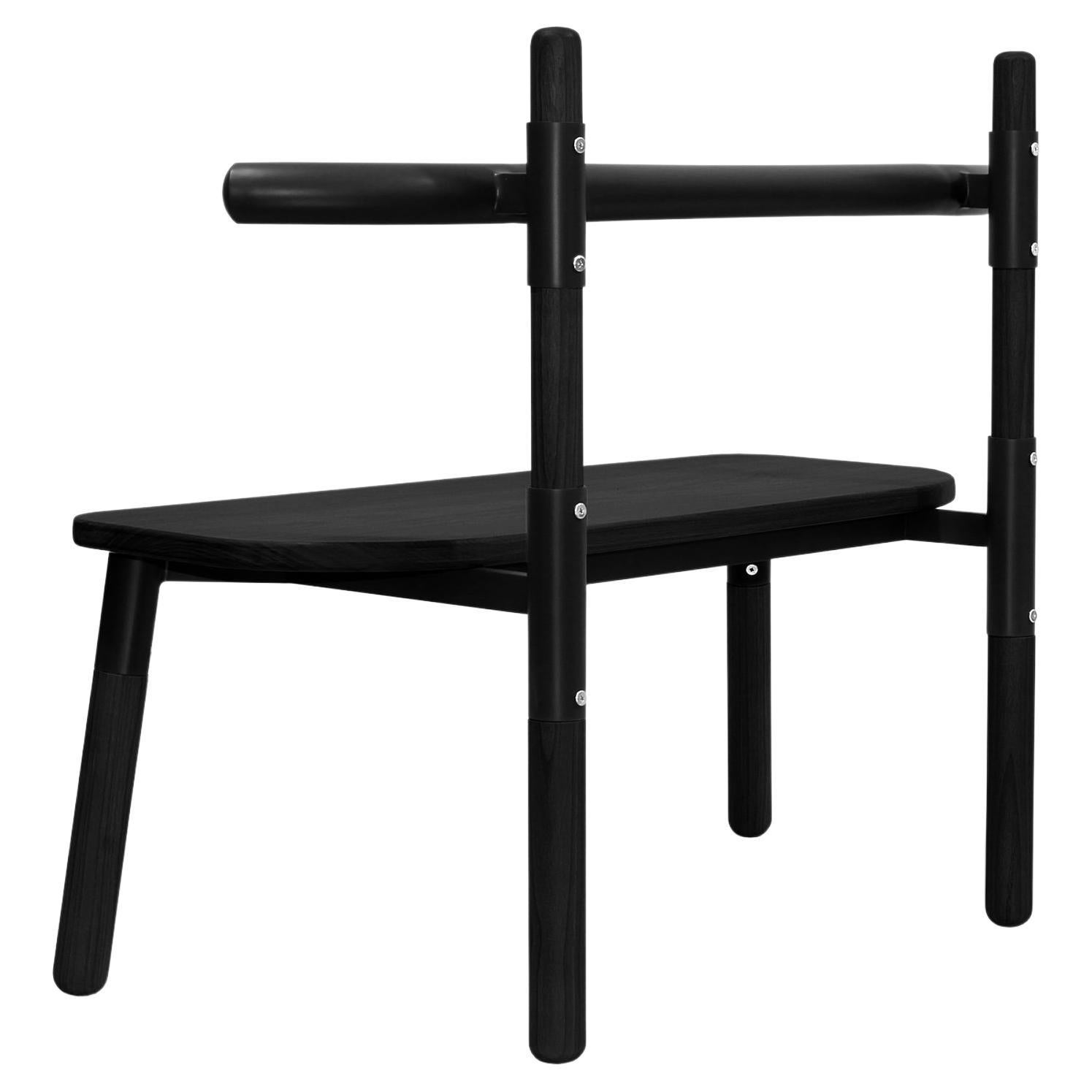 Handmade PK14 Double Chair, Steel Structure and Ebonized Legs by Paulo Kobylka For Sale