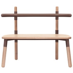 Handmade PK14 Double Chair, Steel Structure & Turned Wood Legs by Paulo Kobylka