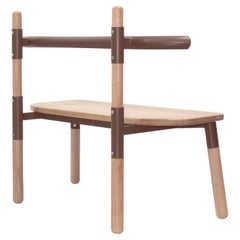 Handmade PK14 Double Chair, Steel Structure & Turned Wood Legs by Paulo Kobylka