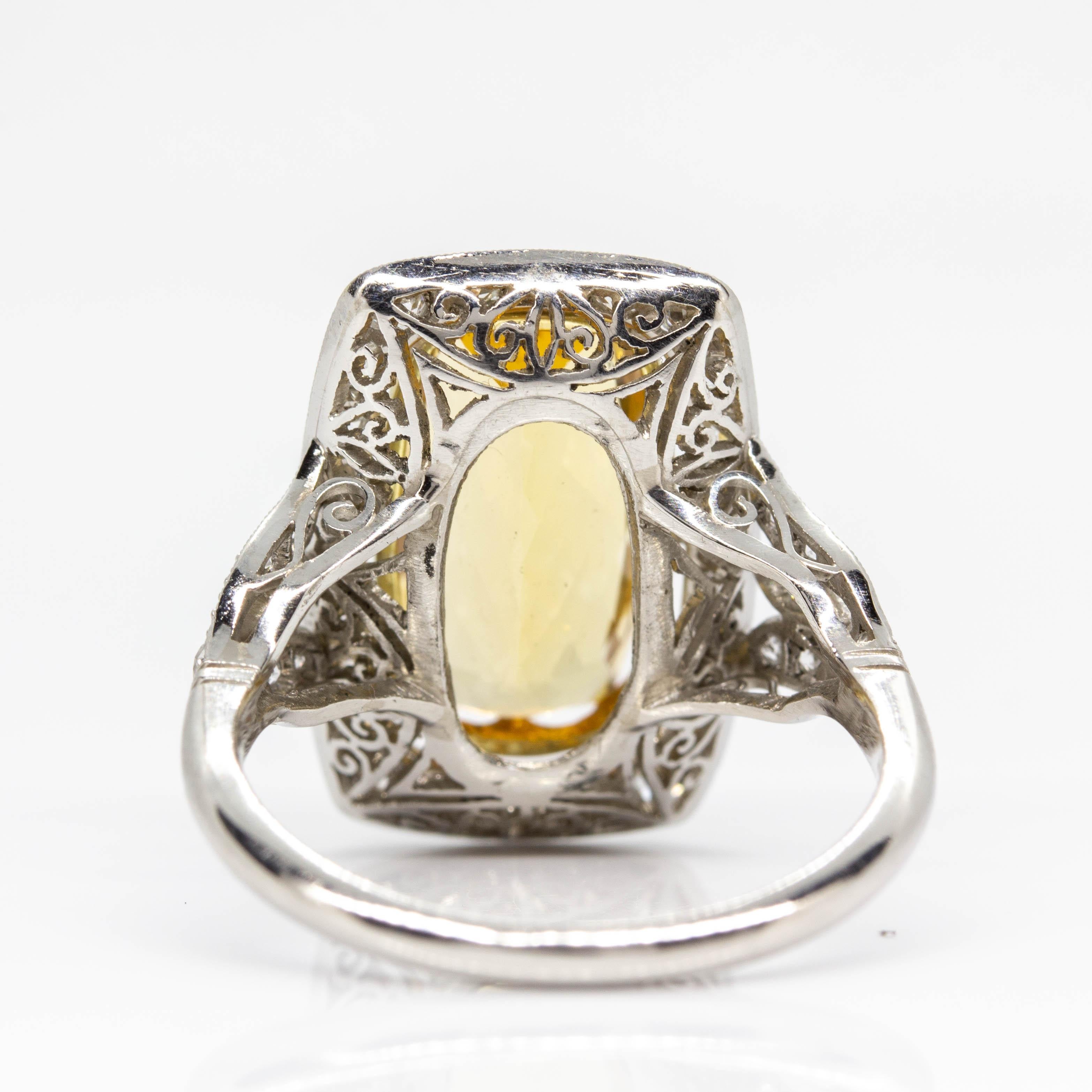 yellow topaz engagement ring