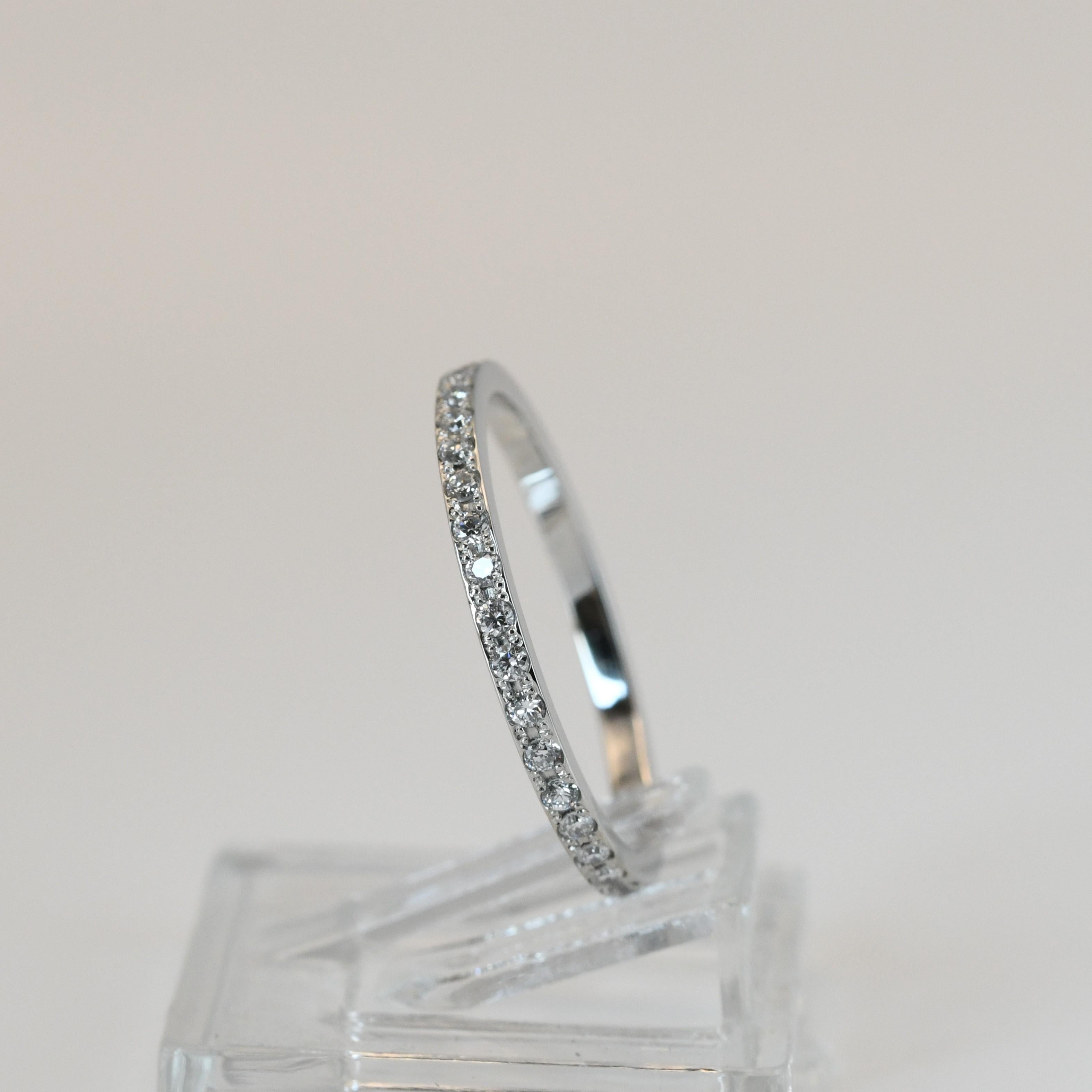 Handmade Platinum Full Eternity Ring In New Condition For Sale In 徳島市, JP