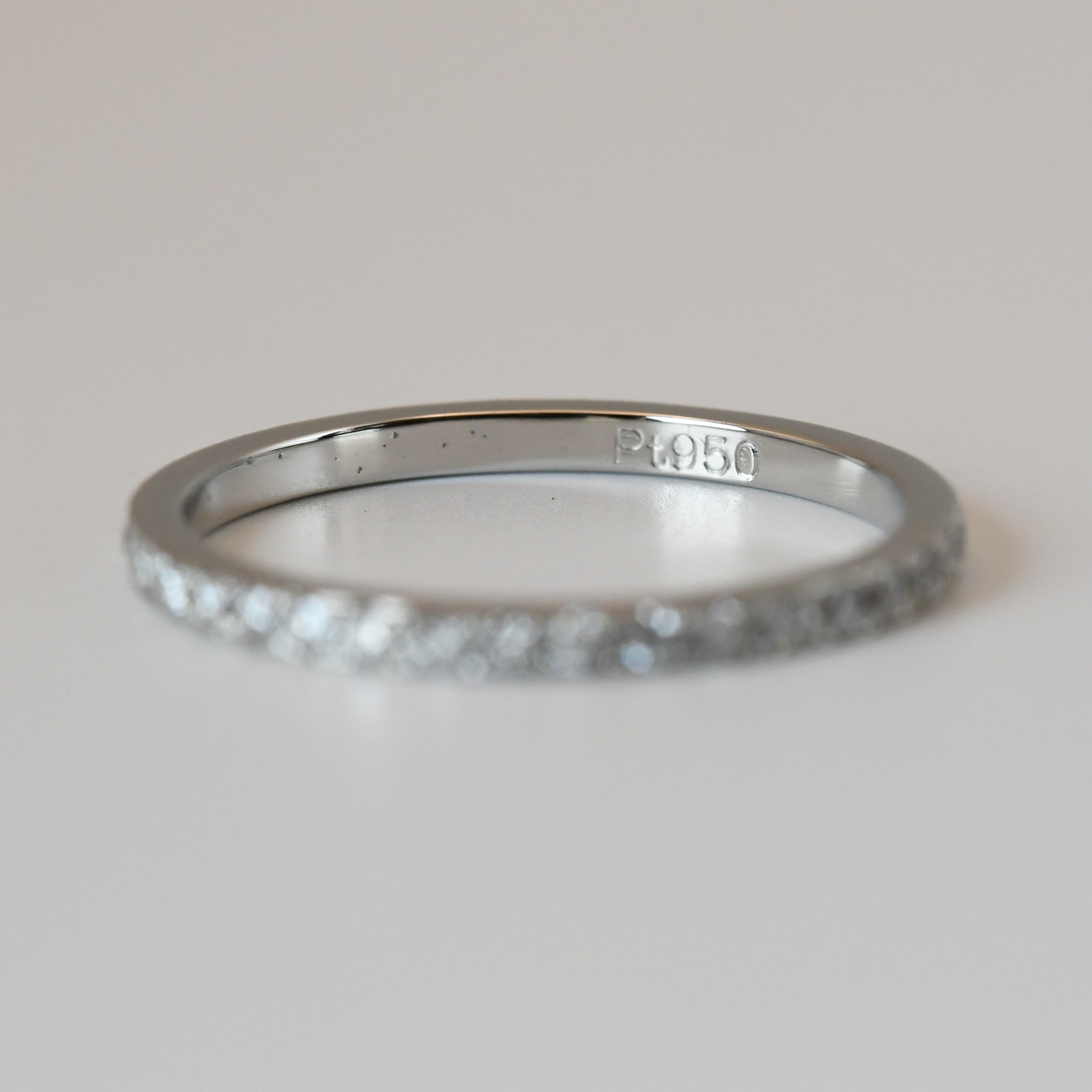 Handmade Platinum Full Eternity Ring For Sale 1