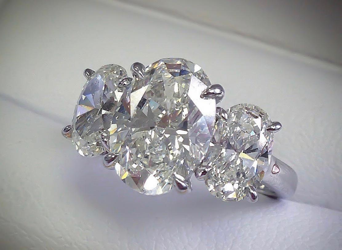 three stone engagement ring