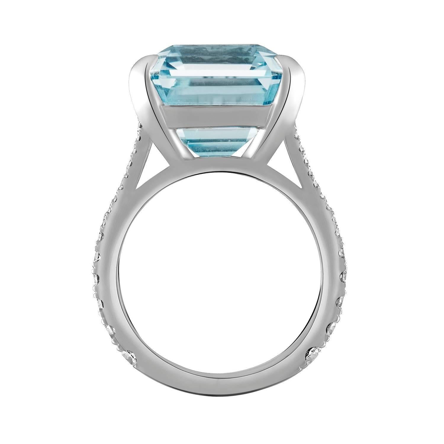 aquamarine platinum ring