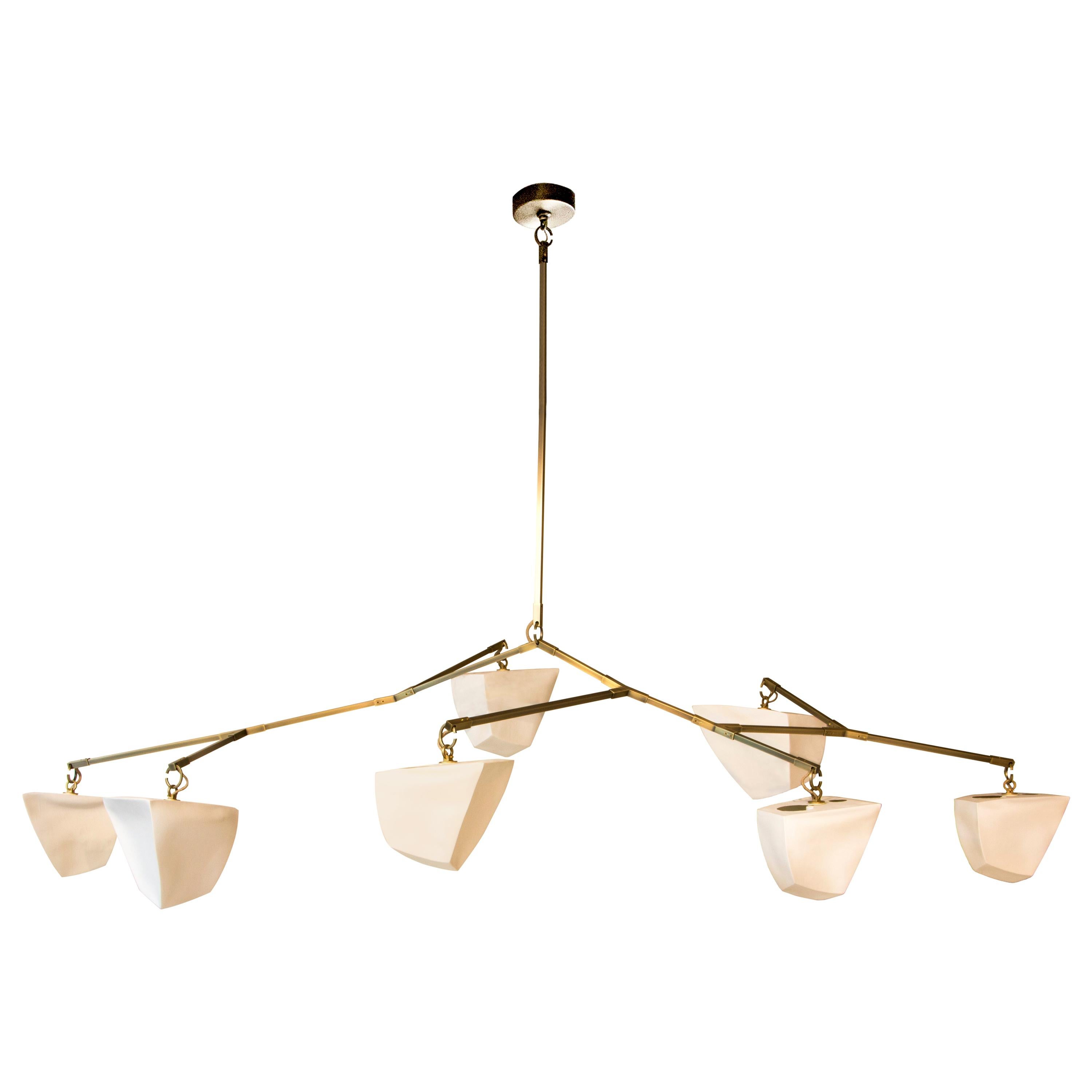 Porcelain Cassiopeia 7 V1: Mobile Chandelier, handmade by Andrea Claire Studio