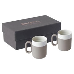 Handmade Porcelain Espresso Set by Esma Dereboy – Rock Ivory, Award Winning