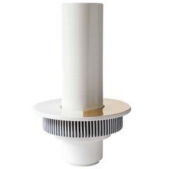 Handmade Porcelain Vase, 24k Gold, Striped, Modular, Contemporary