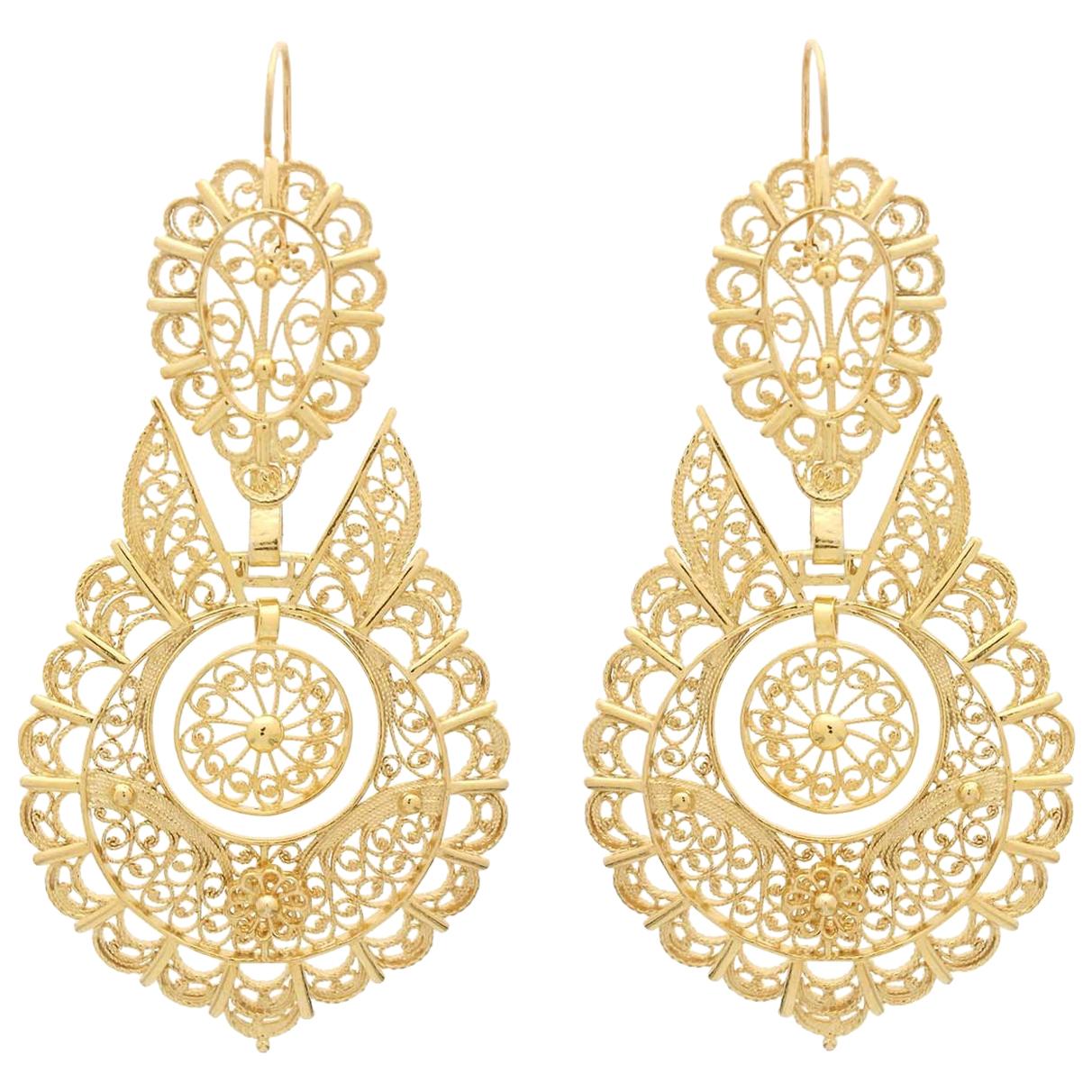 Black Queen Anne Earrings Circa 1700's at 1stDibs