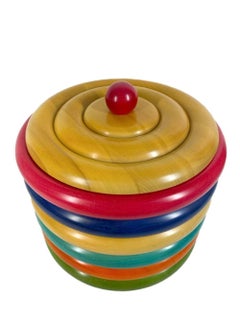 Handmade Post-Modern Stained Wood Ice Bucket by Manzoni Pietro for Vietri, Inc