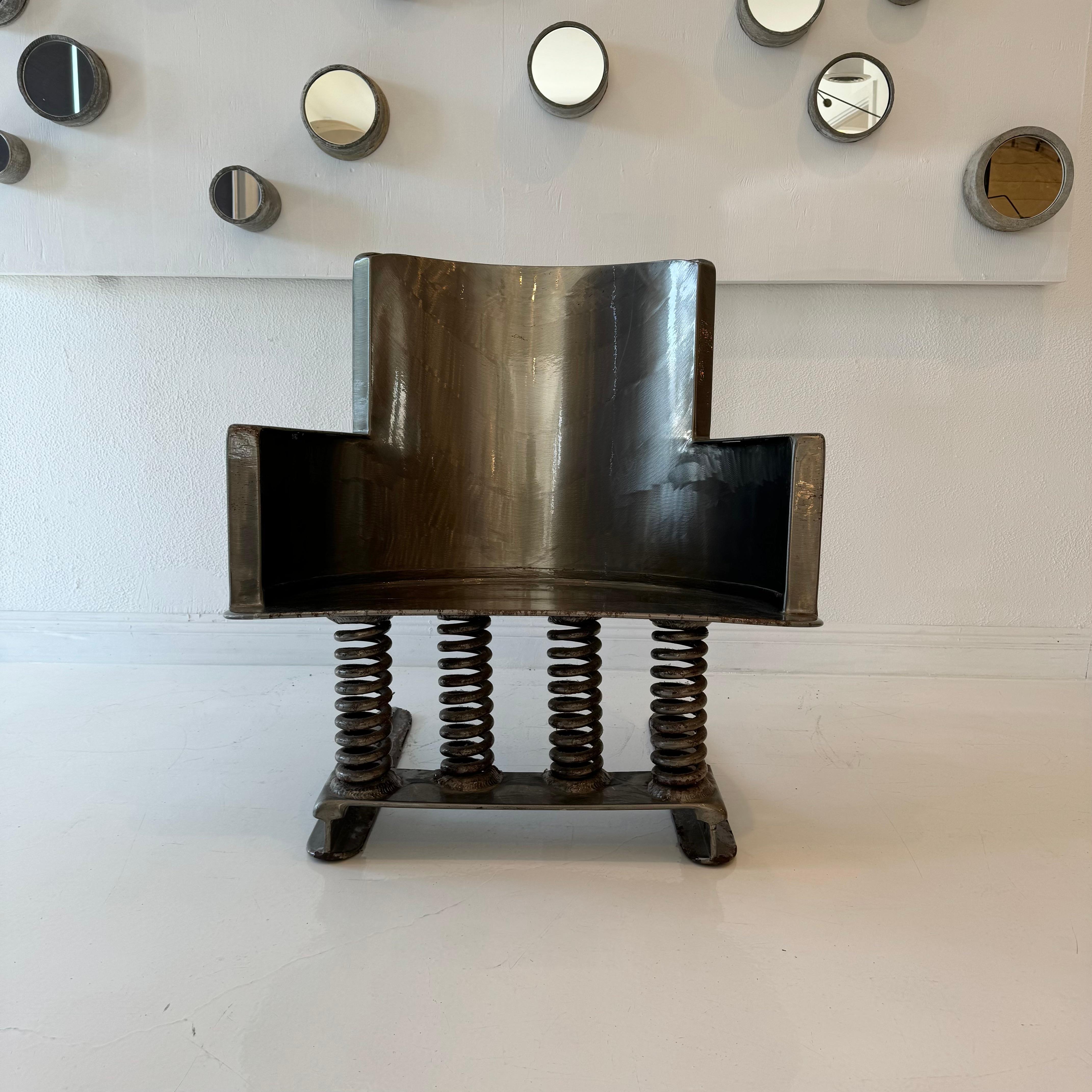 Handmade Post-Modern Steel Chair, 2002 USA 5