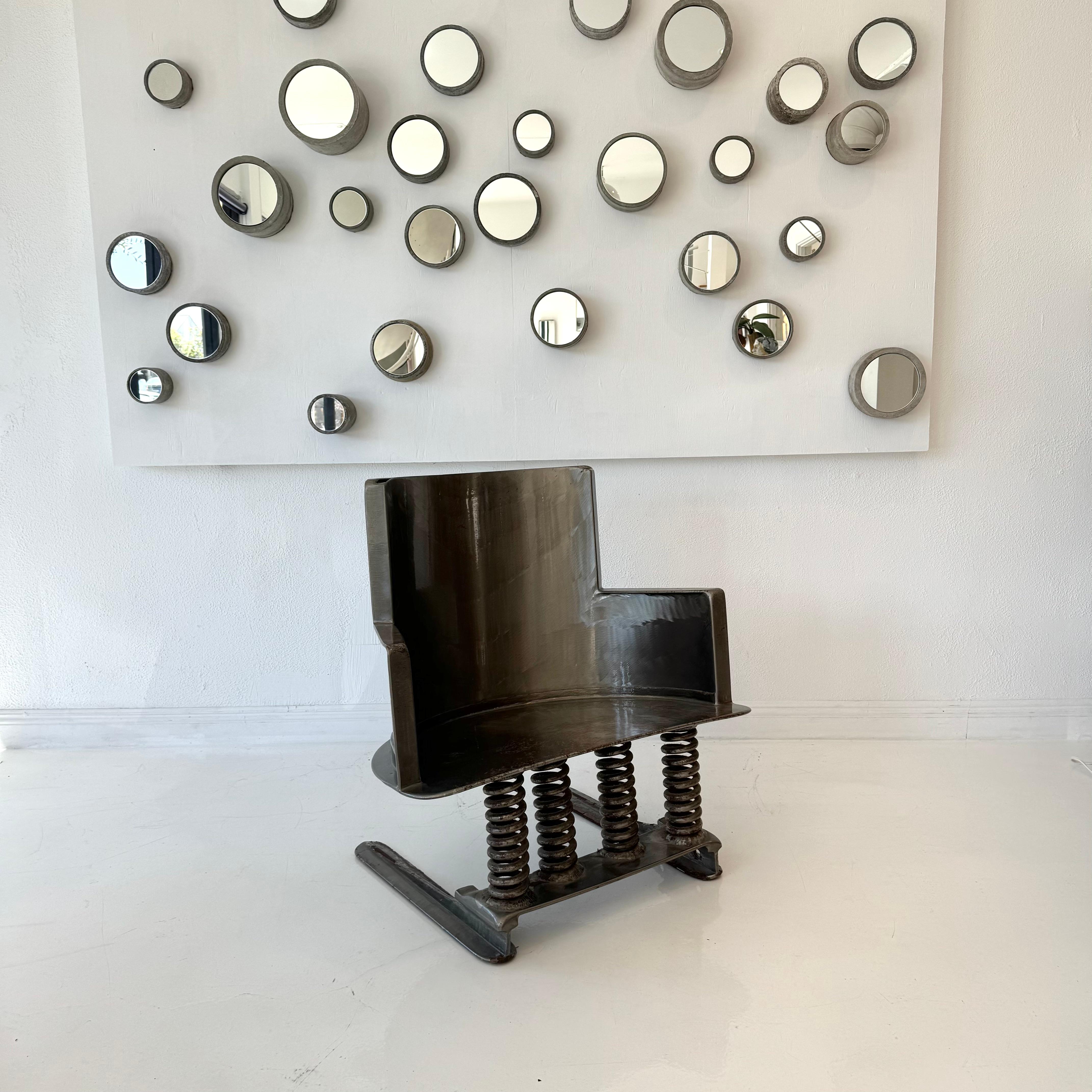 Handmade Post-Modern Steel Chair, 2002 USA 8