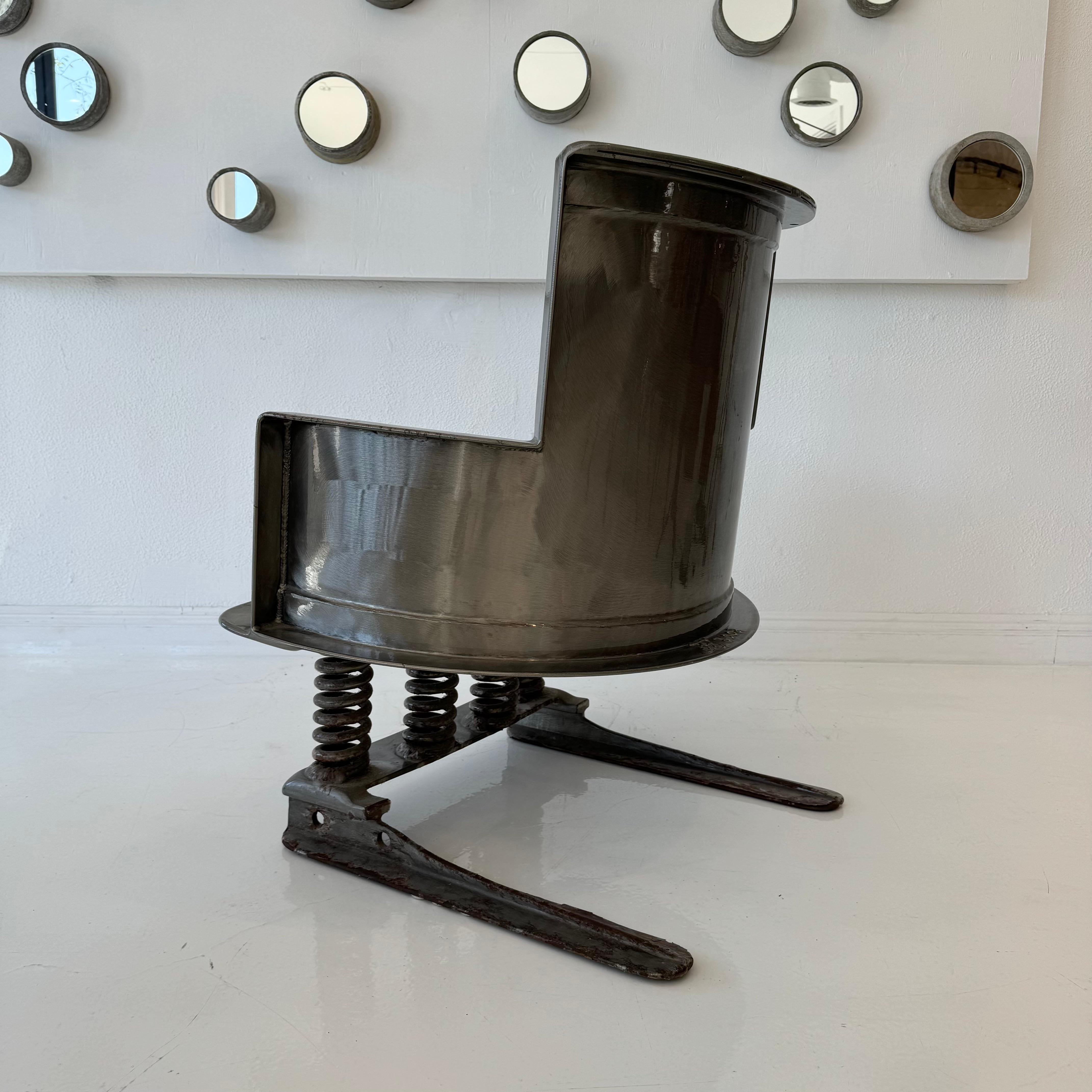 American Handmade Post-Modern Steel Chair, 2002 USA