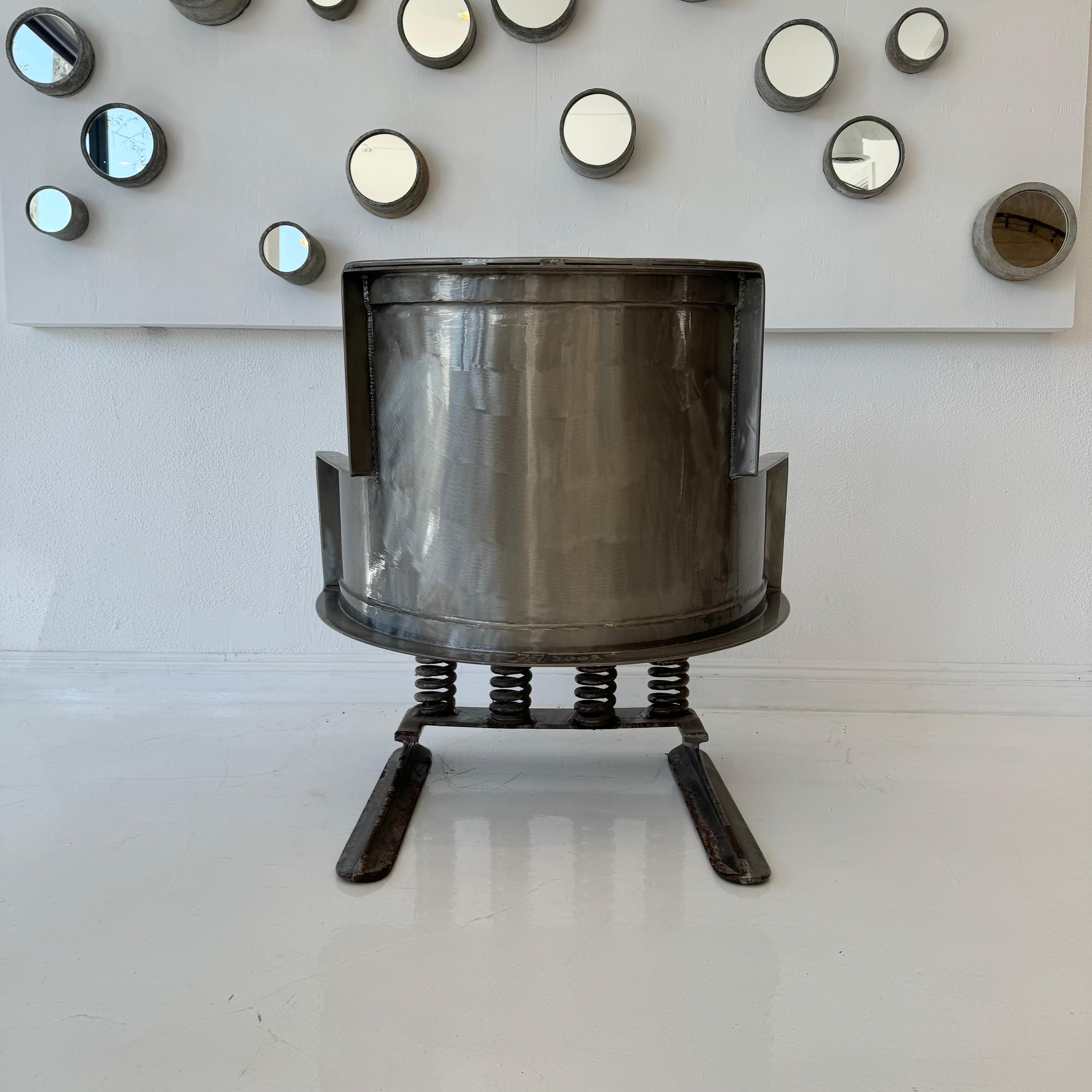 Handmade Post-Modern Steel Chair, 2002 USA 1