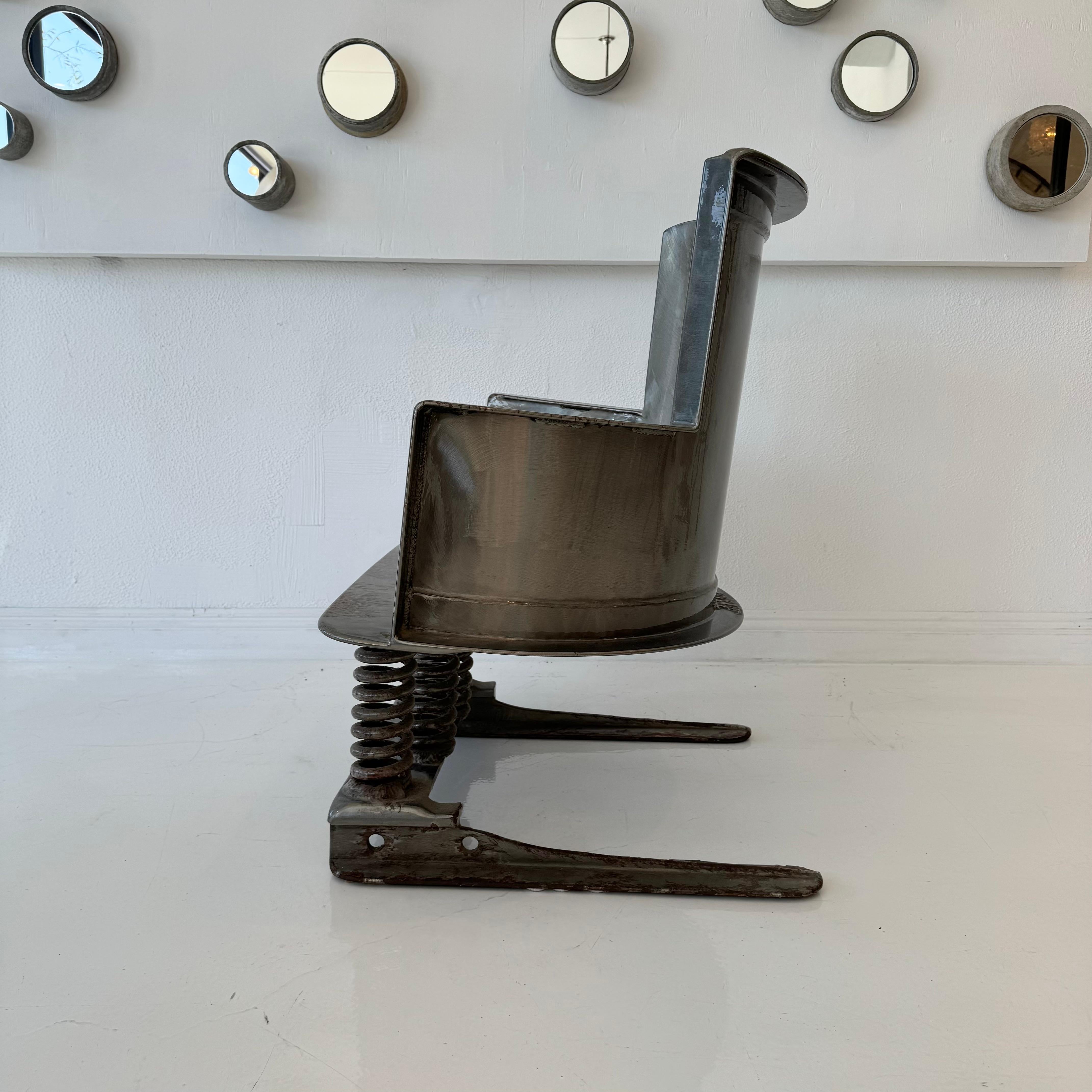 Handmade Post-Modern Steel Chair, 2002 USA 3