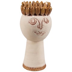 Handmade Pottery Head Vase