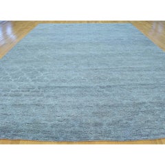 Handmade Pure Wool Grey Moroccan Berber Thick and Plush Rug