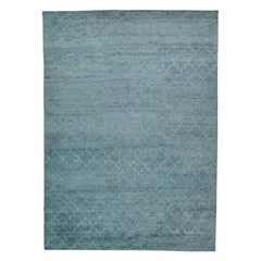 Handmade Pure Wool Grey Moroccan Berber Thick and Plush Rug