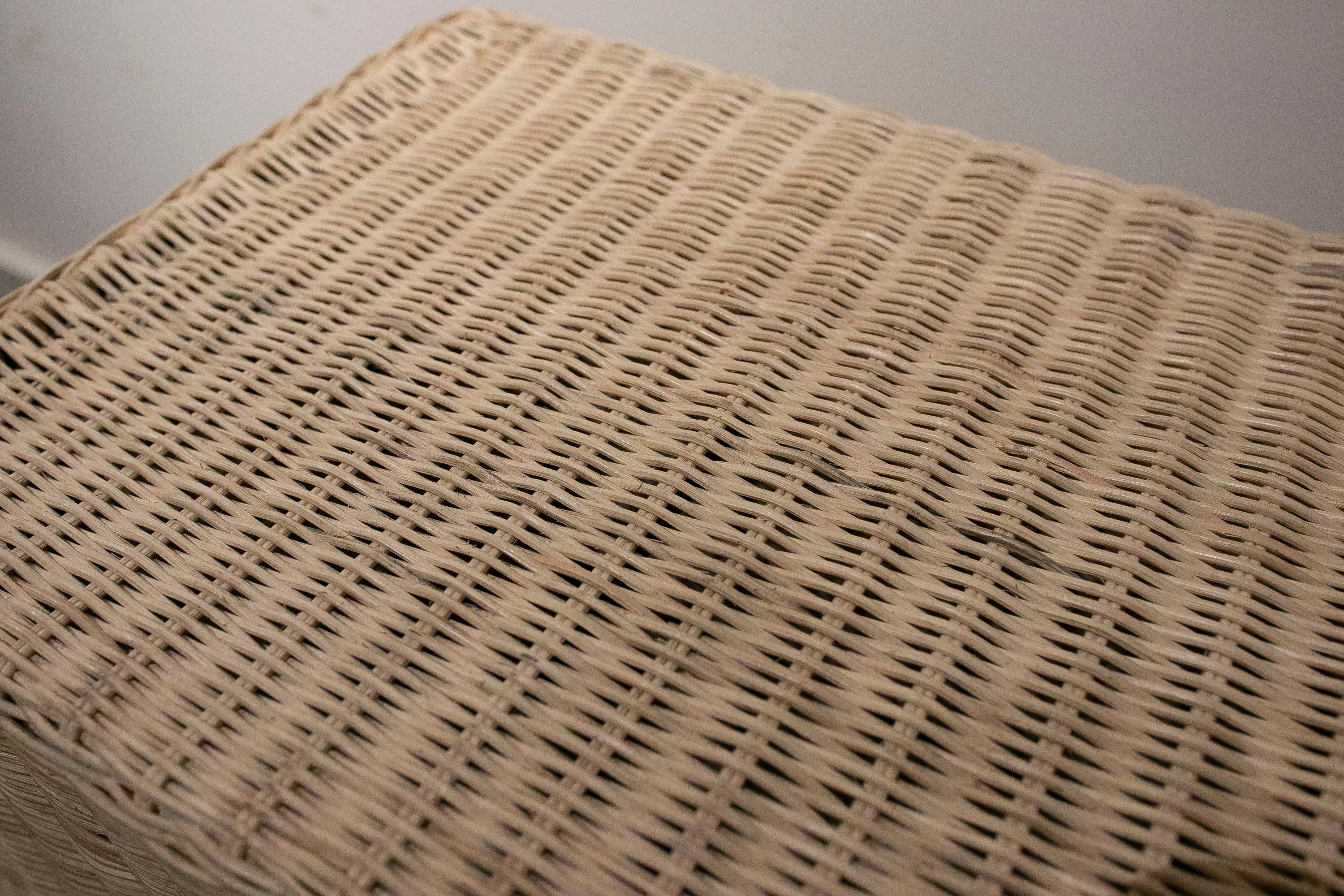 Handmade Rattan Console with iron Frame For Sale 9