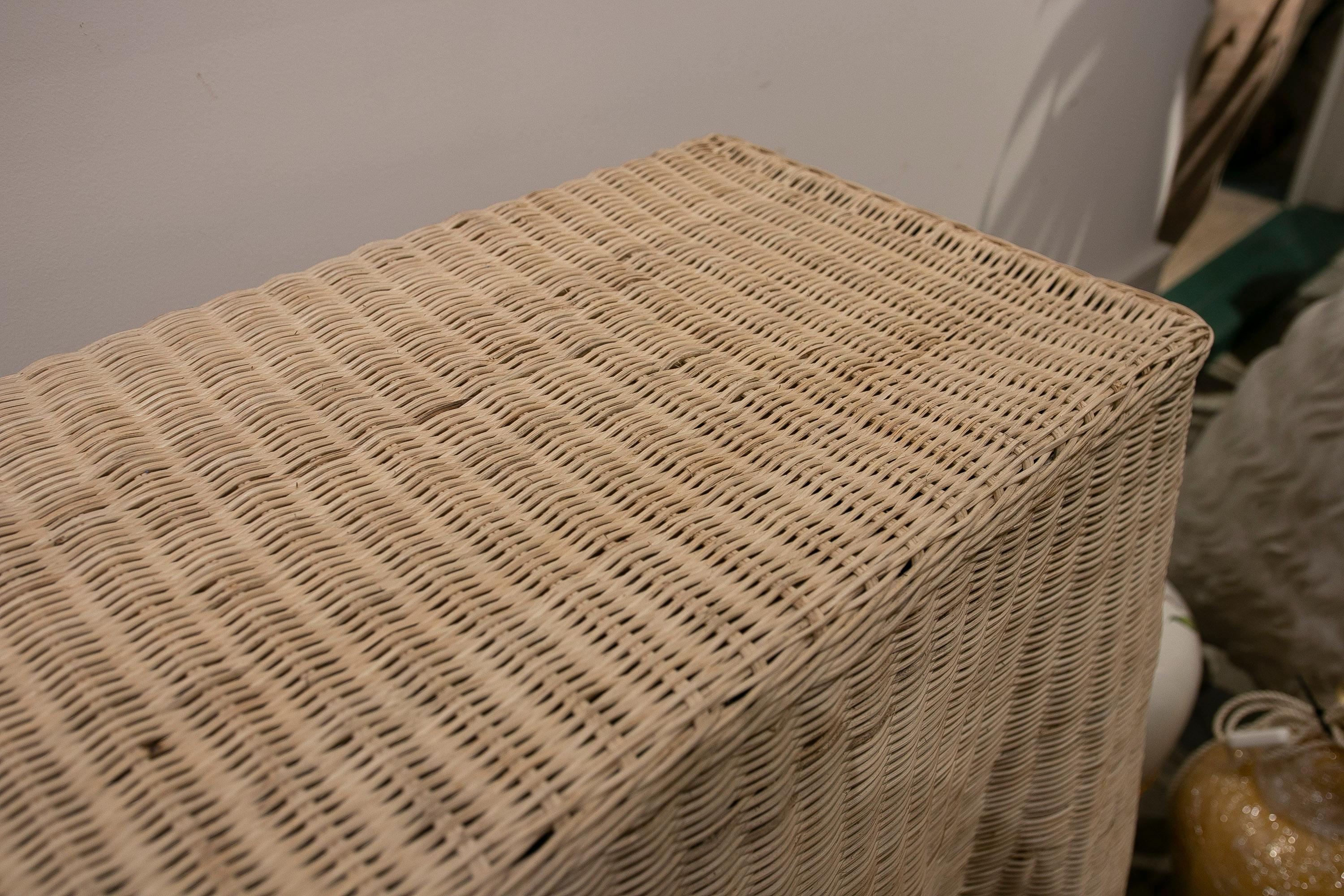 Handmade Rattan Console with iron Frame For Sale 10