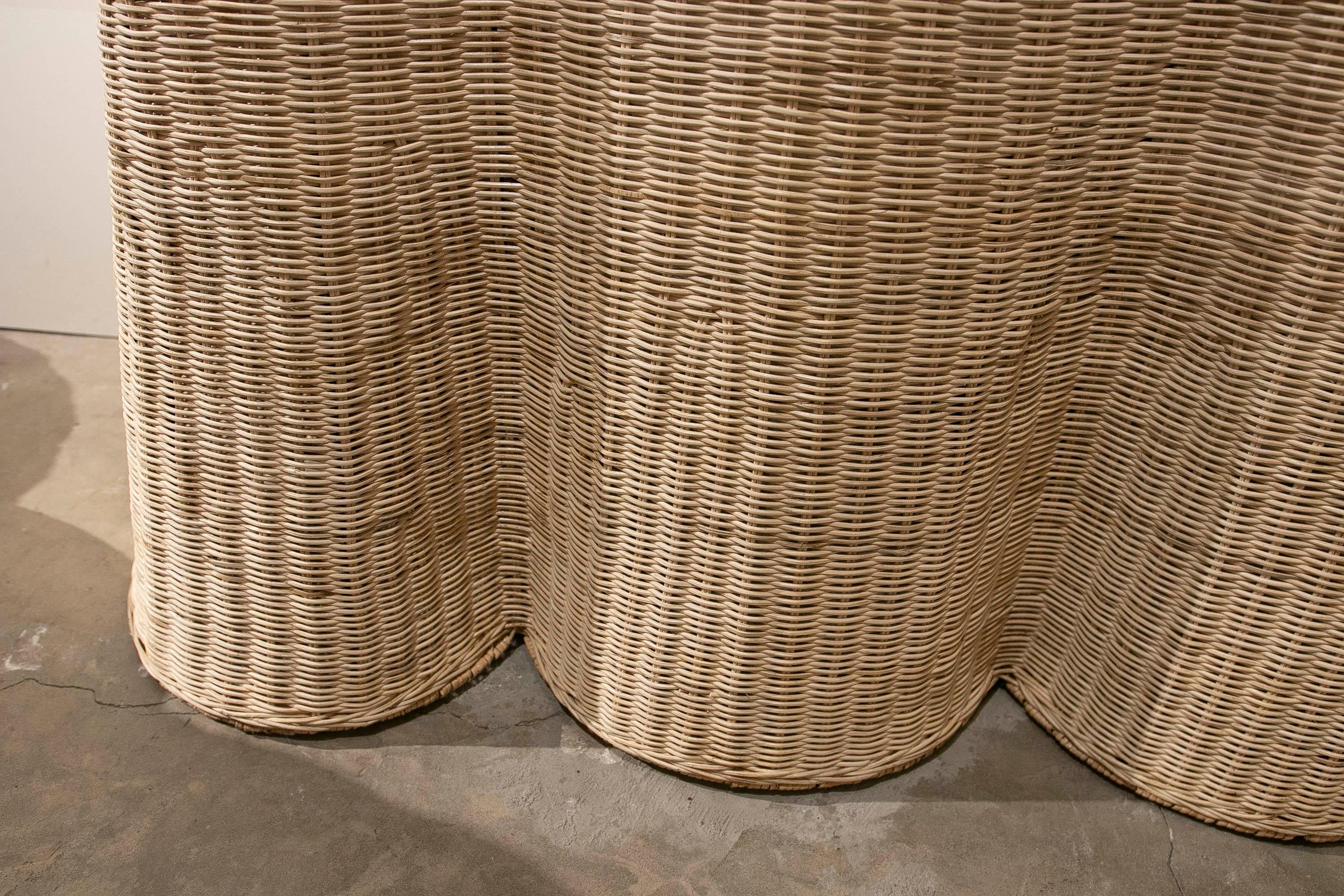 Handmade Rattan Console with iron Frame For Sale 12