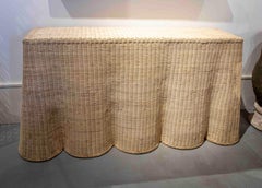 Handmade Rattan Console with iron Frame