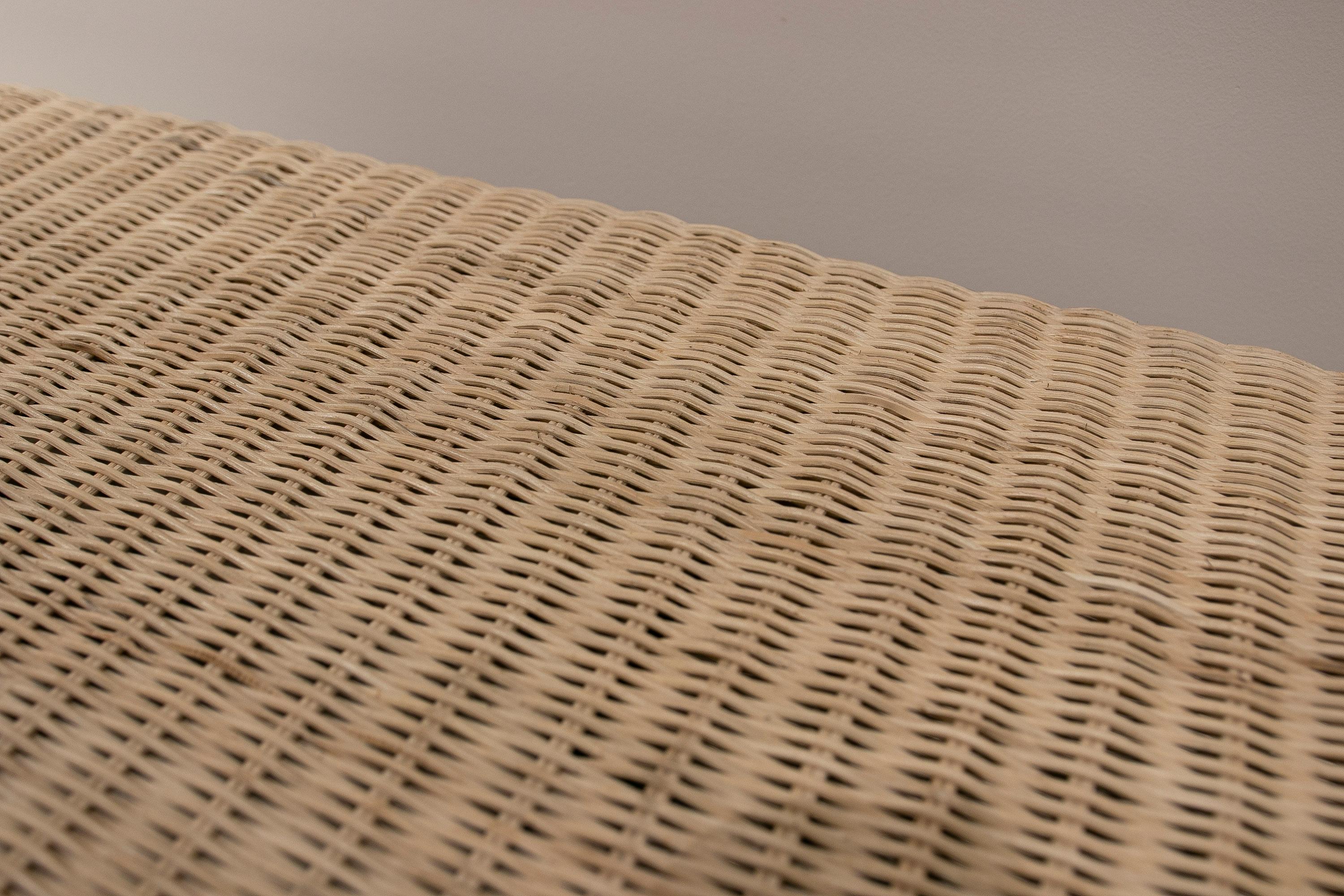 Handmade Rattan Console with iron Frame For Sale 1