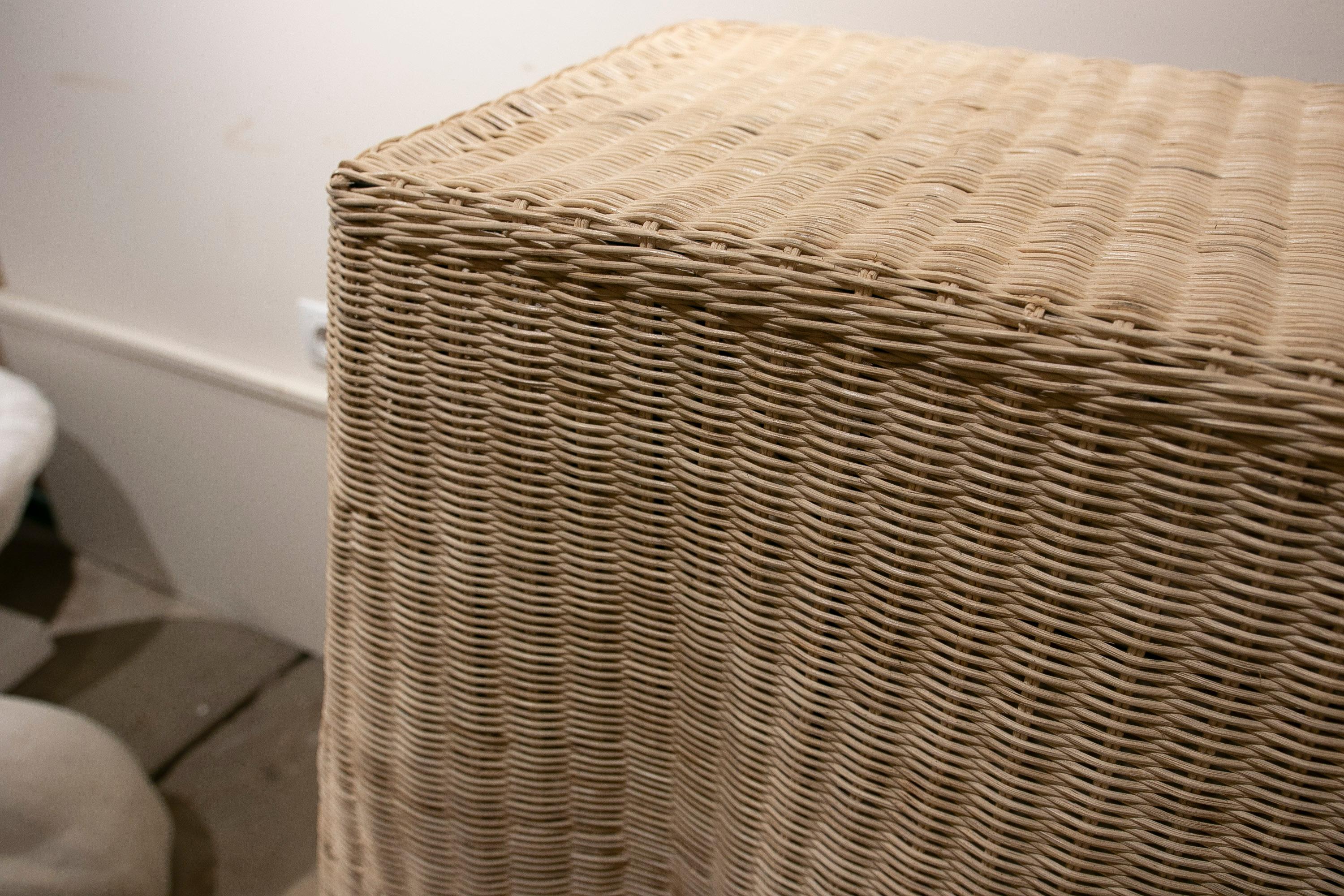 Handmade Rattan Console with iron Frame For Sale 2